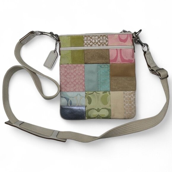 Coach Patchwork Crossbody purse – Rare Y2K bag with Original Hangtag- EUC - Picture 1 of 8